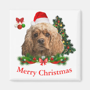 Cocker Spaniel Christmas Magnet