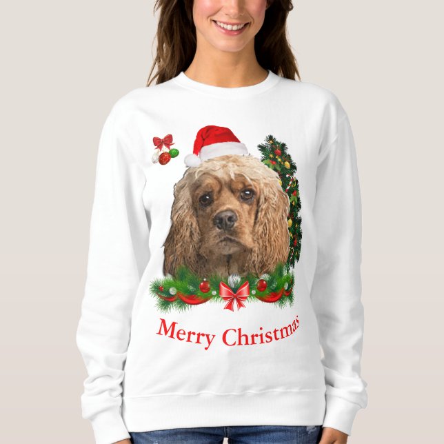 Cocker Spaniel Christmas Sweatshirt (Vorderseite)