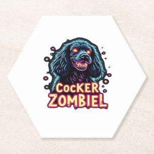 Cocker Spaniel Cockie Zombie Dog Halloween Essenti Untersetzer