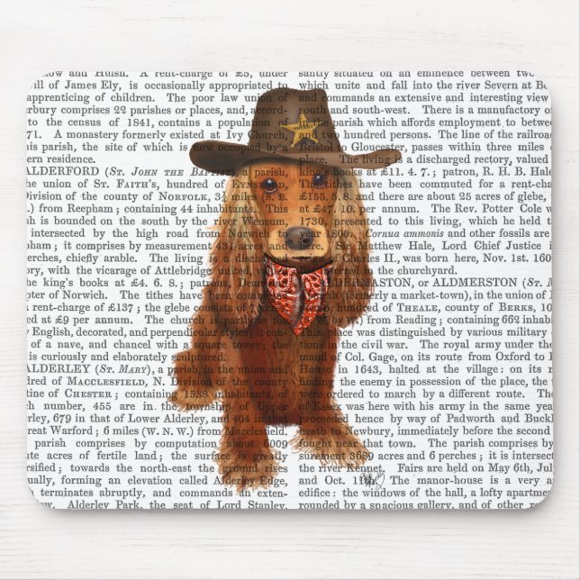 Cocker Spaniel Cowboy 2 Mousepad (Vorne)