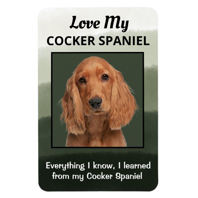 Cocker Spaniel Custom Kühlschrank Magnet (Vertikal)