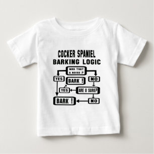 Cocker spaniel, das Logik abstreift! Baby T-shirt