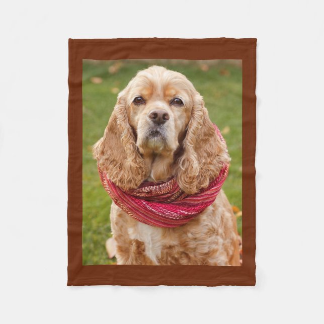 Cocker spaniel-Decke Fleecedecke (Vorderseite)