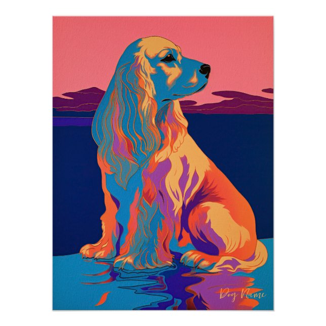 Cocker Spaniel Dog 004 - Bruno Pokopen Poster (Vorderseite)