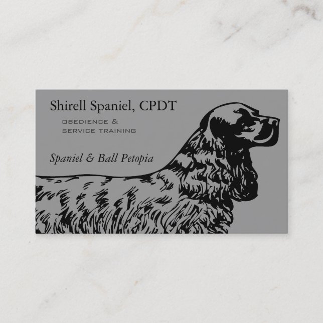 Cocker Spaniel Dog Business Visitenkarte (Vorderseite)