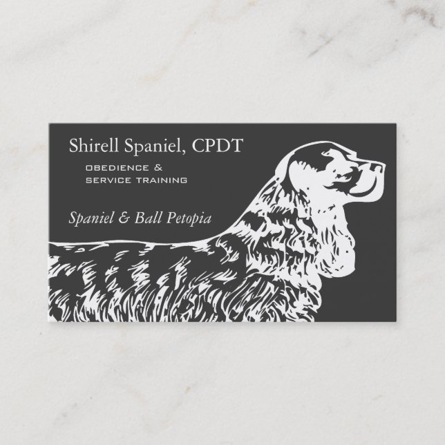 Cocker Spaniel Dog Business Visitenkarte (Vorderseite)
