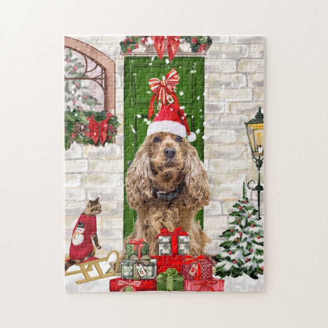 Cocker Spaniel Dog Christmas (Vertikal)