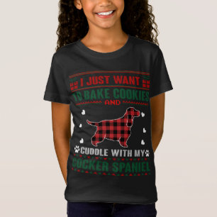 Cocker Spaniel Dog Lovers Xmas Pajama Ugly Christm T-Shirt