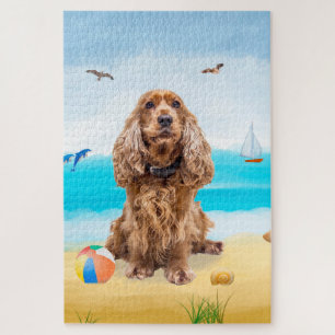 Cocker Spaniel Dog on Beach