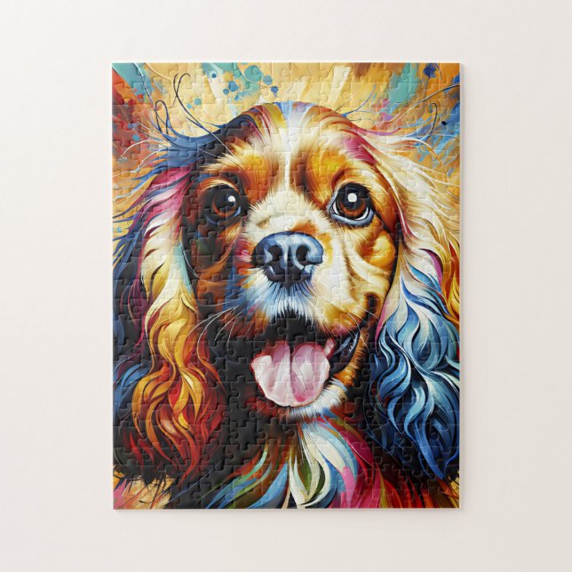 Cocker Spaniel Dog Portrait Akrylic Art Print (Vertikal)