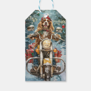 Cocker Spaniel Dog Riding Motorrad Weihnachten Geschenkanhänger