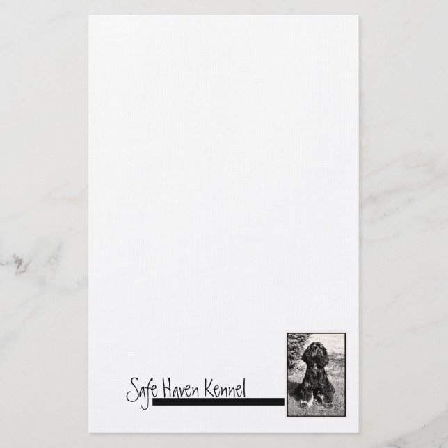 Cocker Spaniel Dog Stationery Briefpapier (Vorderseite)