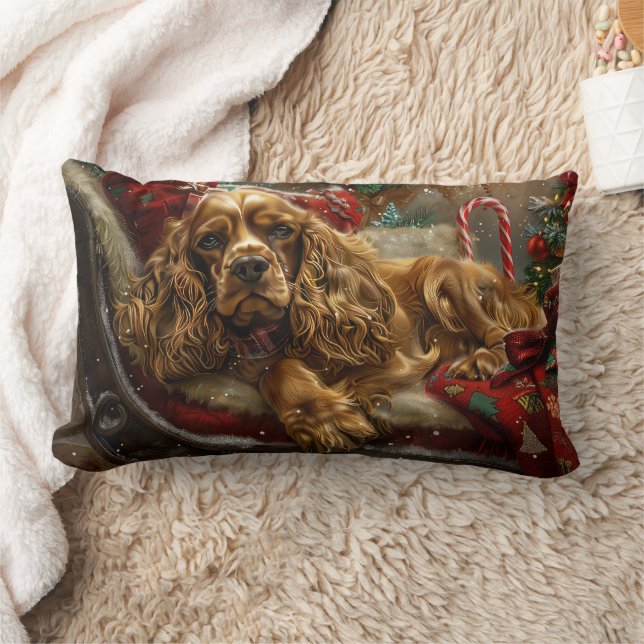 Cocker Spaniel Dog Weihnachtsfest Lendenkissen (Decke)