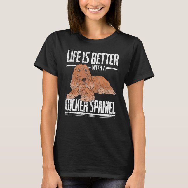Cocker Spaniel Eigentümer Hund Tier Cocker Spaniel T-Shirt (Vorderseite)