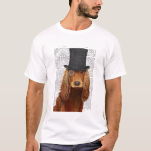 Cocker Spaniel, Festhund und Hut T-Shirt