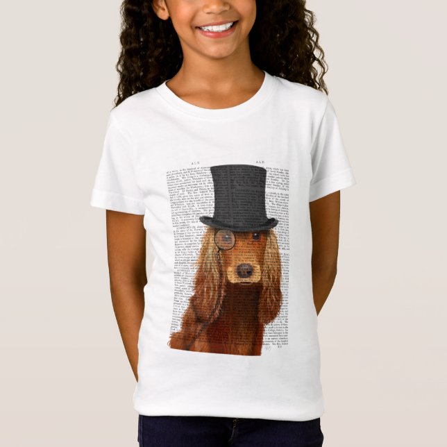 Cocker Spaniel, Festhund und Hut T-Shirt (Vorderseite)