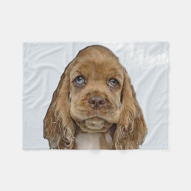Cocker Spaniel Fleecedecke (Vorderseite (Horizontal))