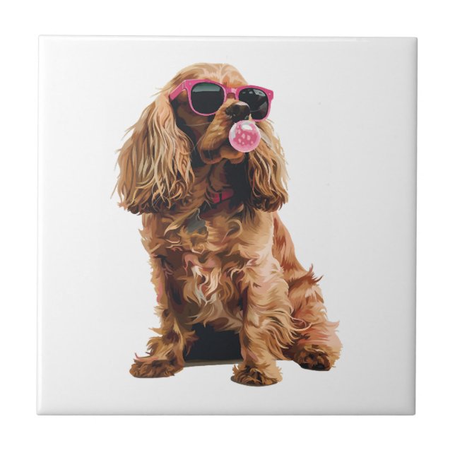Cocker Spaniel Fliese (Vorderseite)