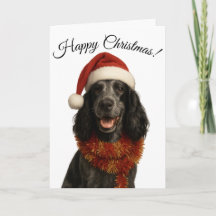 Cocker Spaniel Frohe Weihnachten Hund Grußkarte