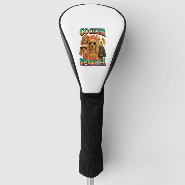 Cocker Spaniel Golf Headcover (Vorderseite)