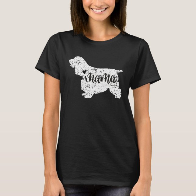 Cocker Spaniel Graphic Paw  for Mum T-Shirt (Vorderseite)