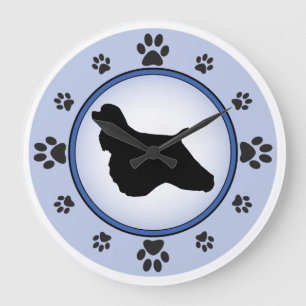 Cocker spaniel große wanduhr
