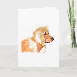 Cocker Spaniel Grußkarte, Aquarell Karte