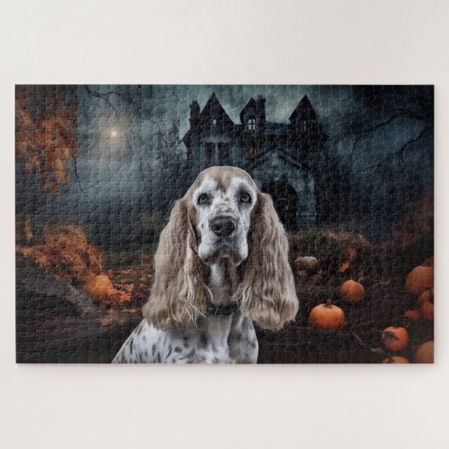 Cocker Spaniel Halloween Beängstigend (Horizontal)