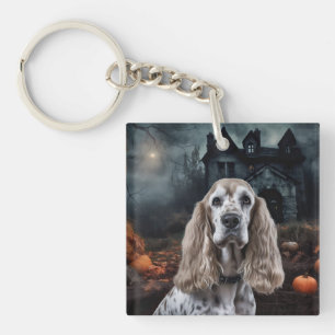 Cocker Spaniel Halloween Beängstigend Schlüsselanhänger