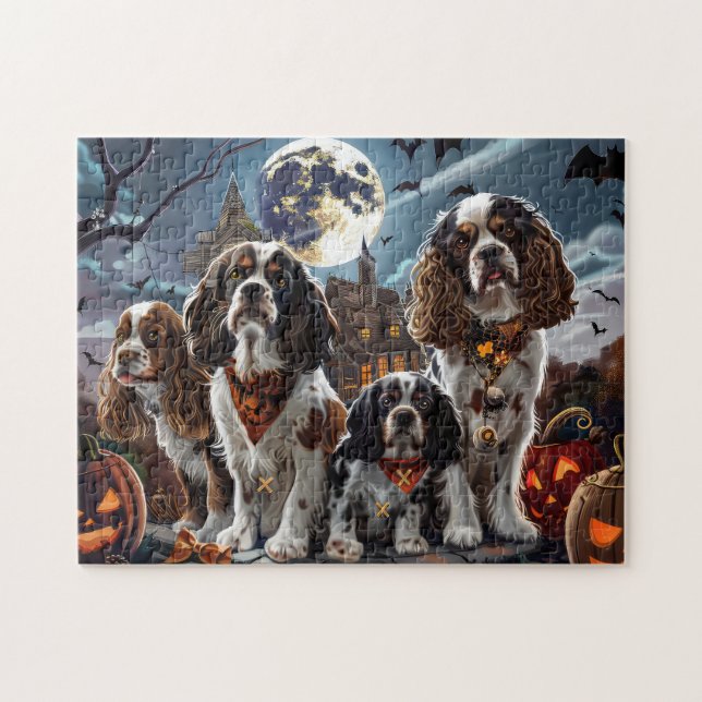 Cocker Spaniel Halloween Gruselig (Horizontal)
