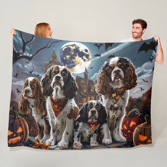 Cocker Spaniel Halloween Gruselig Fleecedecke (Beispiel)