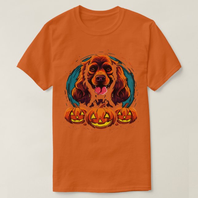 Cocker Spaniel Halloween T-Shirt (Design vorne)