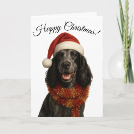 Cocker Spaniel Happy Christmas card Feiertagskarte