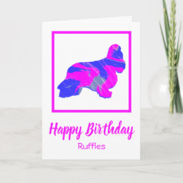 Cocker Spaniel Hot Pink Dog Funny Birthday Karte