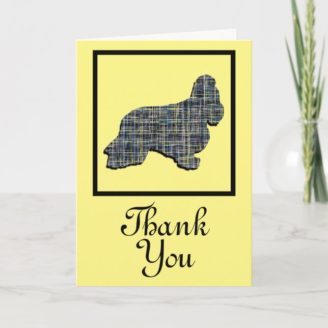 Cocker Spaniel Hund Danke, dass Sie die Karte begr (Vorderseite)