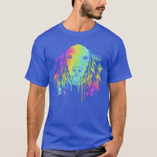 Cocker Spaniel Hund Farbenfroher Pop Art Hund Fami T-Shirt