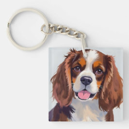 Cocker Spaniel Hund Gemälde Haustier Schlüsselanhänger