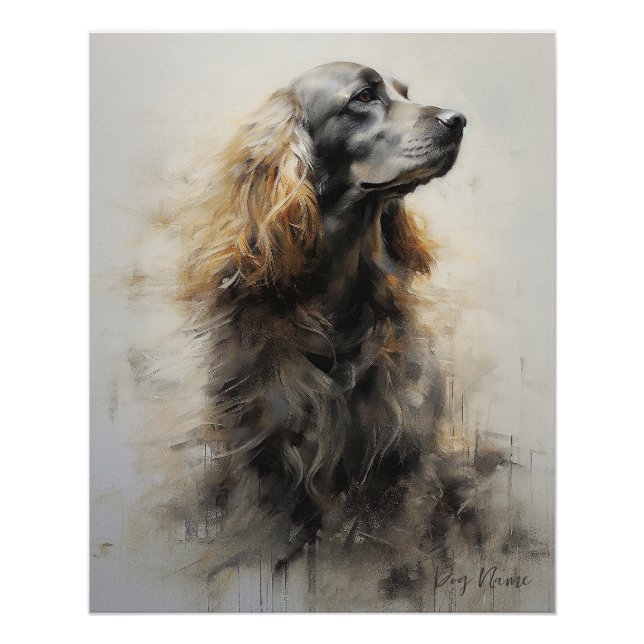 Cocker Spaniel Hund im Wind 004 - Yacobsen Dero Poster (Vorderseite)