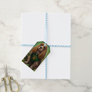 Cocker Spaniel Hund in St. Patrick's Day Dress Geschenkanhänger