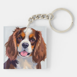 Cocker Spaniel Hund Malerei Haustier Schlüsselanhänger