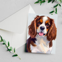 Cocker Spaniel Hund Malerei Karte