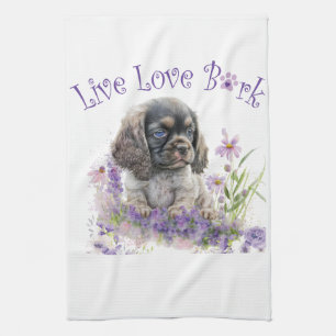 Cocker Spaniel Hund Mama Floral Geschirrtuch