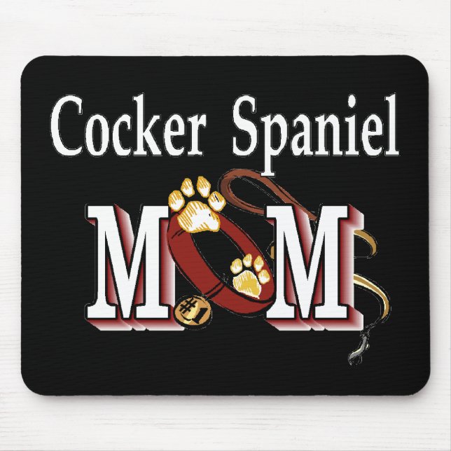 Cocker Spaniel Hund Mama Geschenke Mousepad (Vorne)