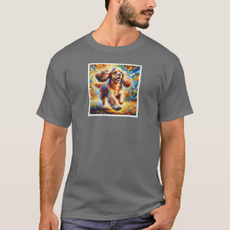 Cocker Spaniel Hund Portrait Acryl Kunst Druck Hau T-Shirt
