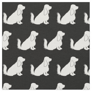 Cocker Spaniel Hund Silhouette Haustier Stoff