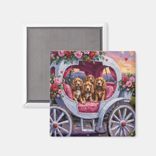 Cocker Spaniel Hund Valentinstag Magnet
