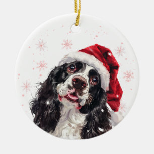 Cocker Spaniel Hund Weihnachten Personalisiert Keramik Ornament