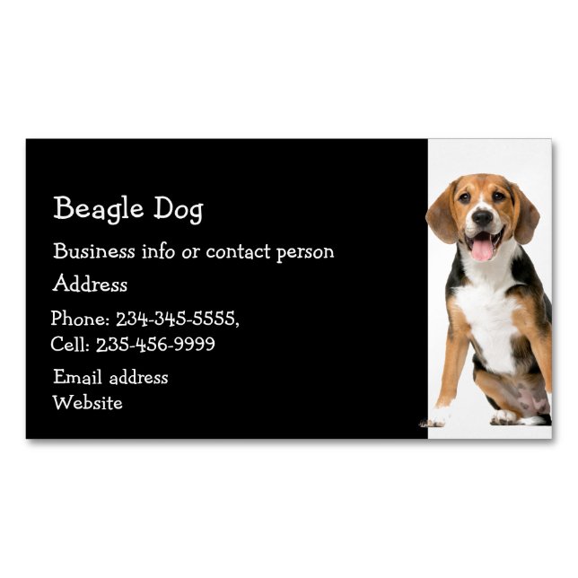 Cocker Spaniel Hund Züchter Pet Sitter Business C Magnetische Visitenkarte (Vorderseite)