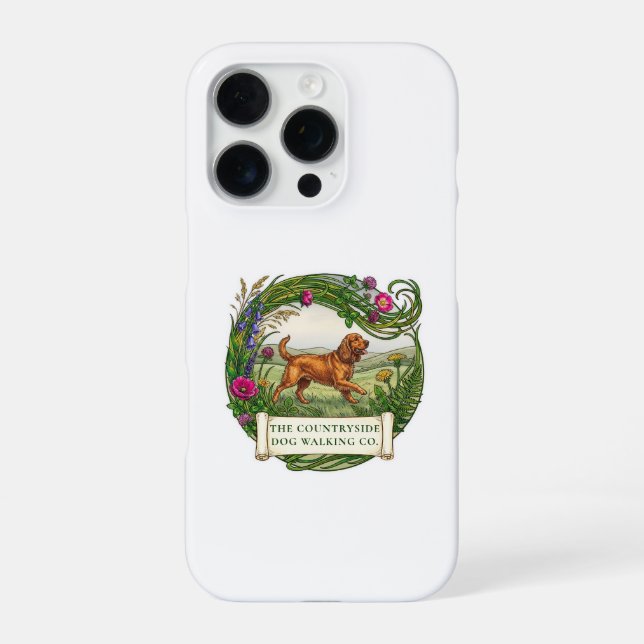 Cocker Spaniel Hundebetreuer Custom iPhone Case 16 Pro Hülle (Rückseite)