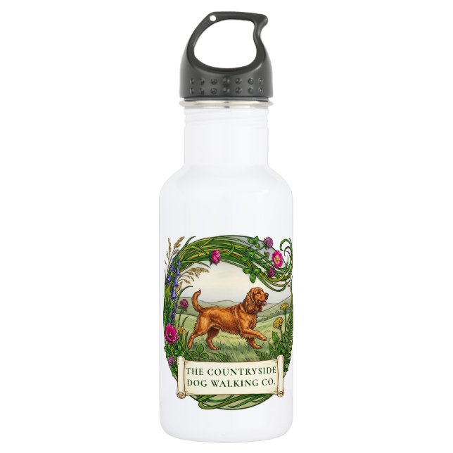 Cocker Spaniel Hundebetreuer Wasserflasche nach Ma (Vorderseite)